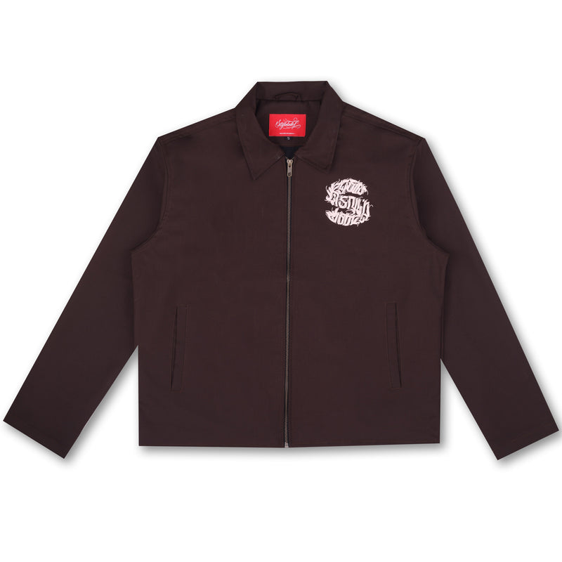 S LOGO JACKET (BROWN)