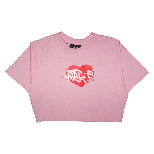 Baby Tee (Pink/Red Heart)