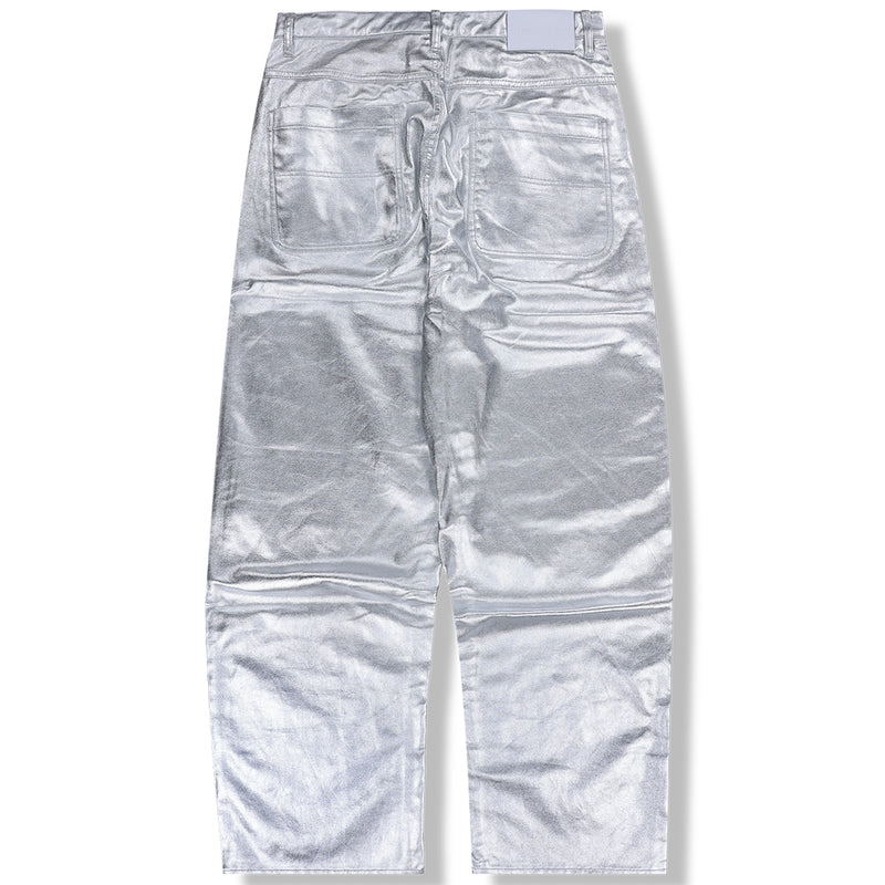 LATEX FORMULA BAGGY JEANS (Silver)