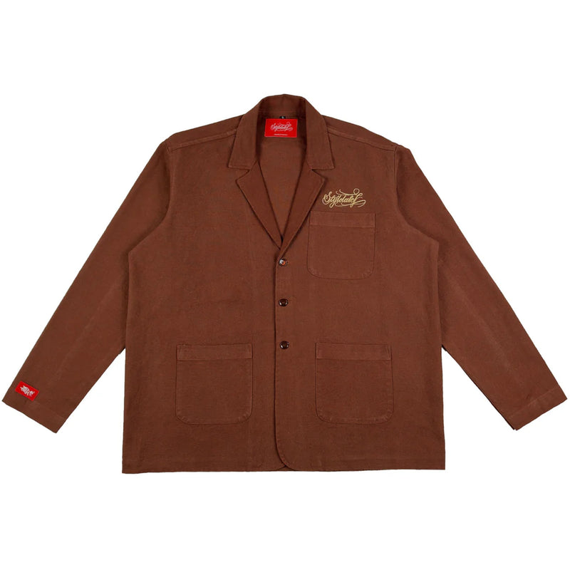 WASHED CHORE BLAZER (RUST BROWN)