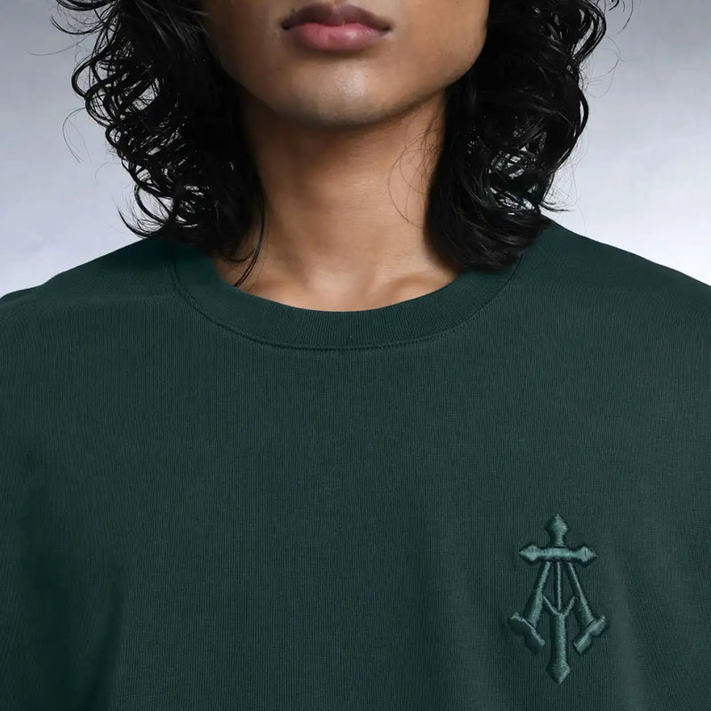 Alpha Cross Embroidered Tee (Green)