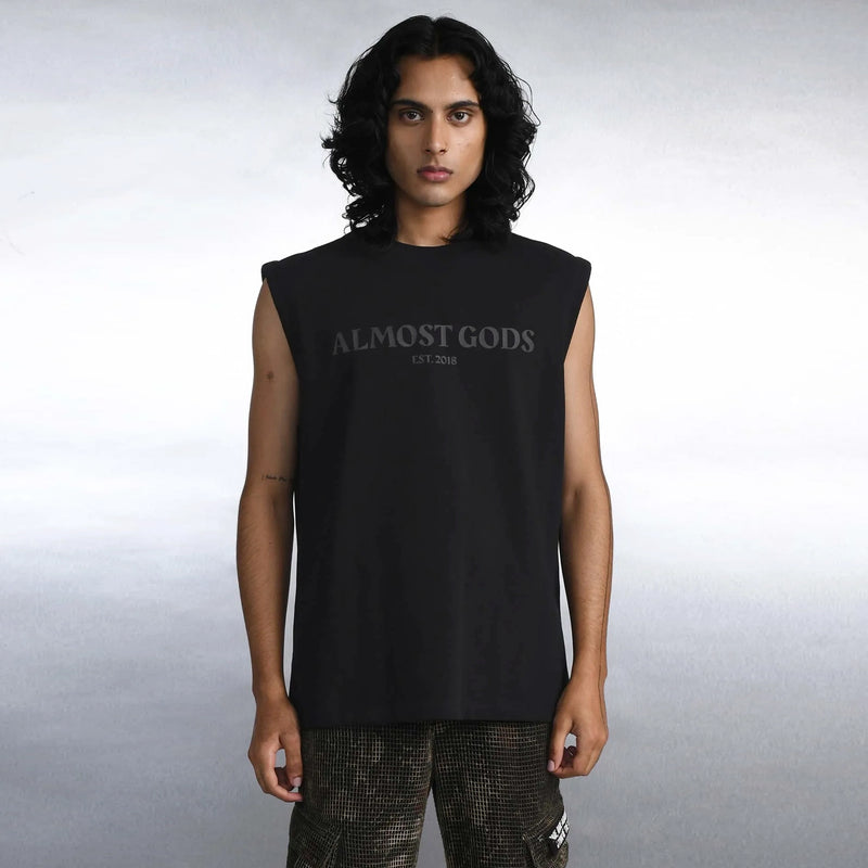 Almost Gods Est 2018 Sleeveless Tee (Black)