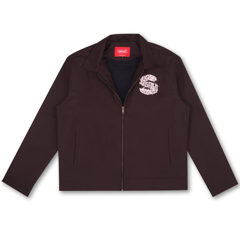 S LOGO JACKET (BROWN)