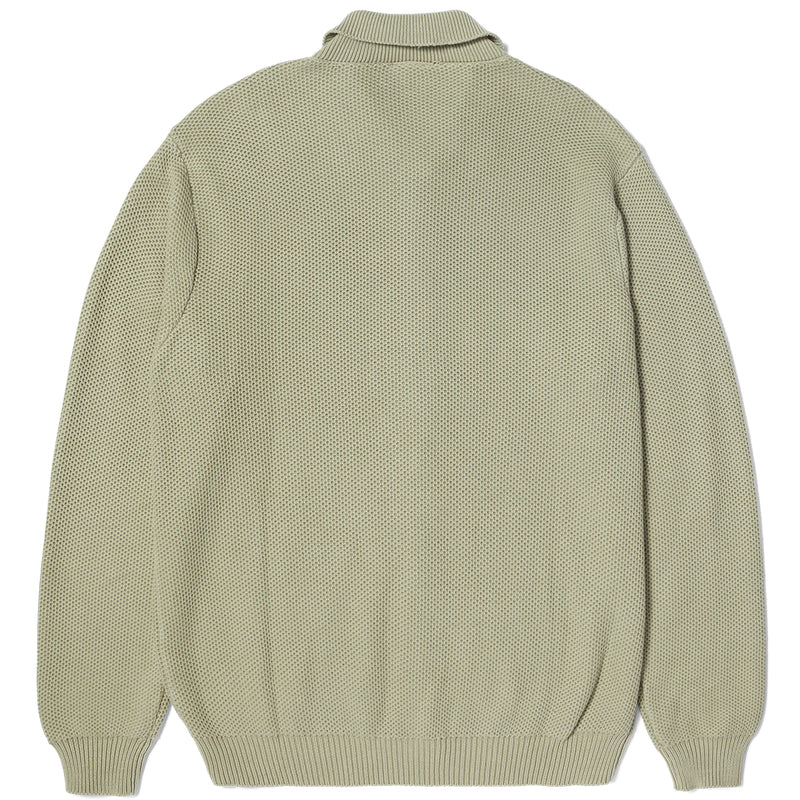 Anton Zip Overdyed Sweater (Putty)