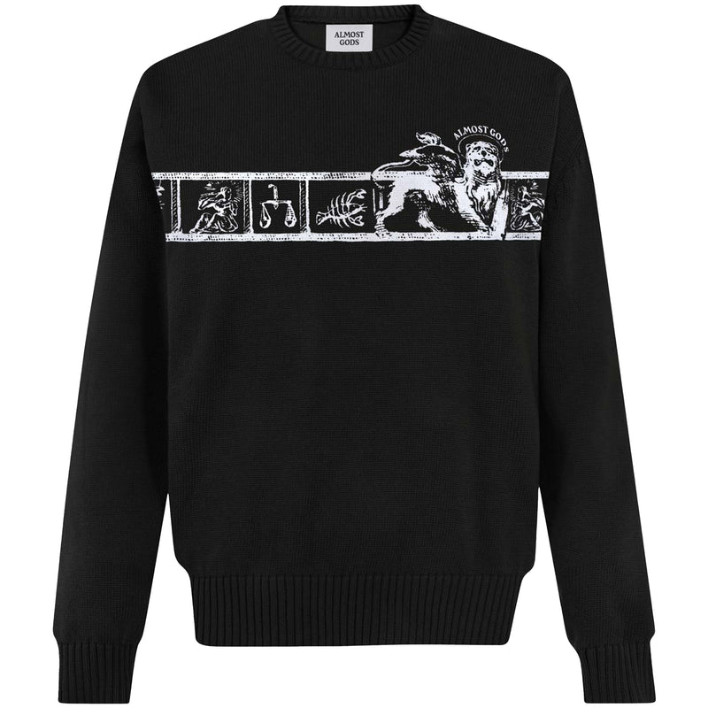 Zodiac Knit Sweater (Black)