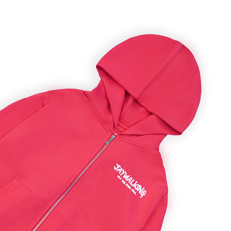 FLAME ZIPPER HOODIE (PINK)