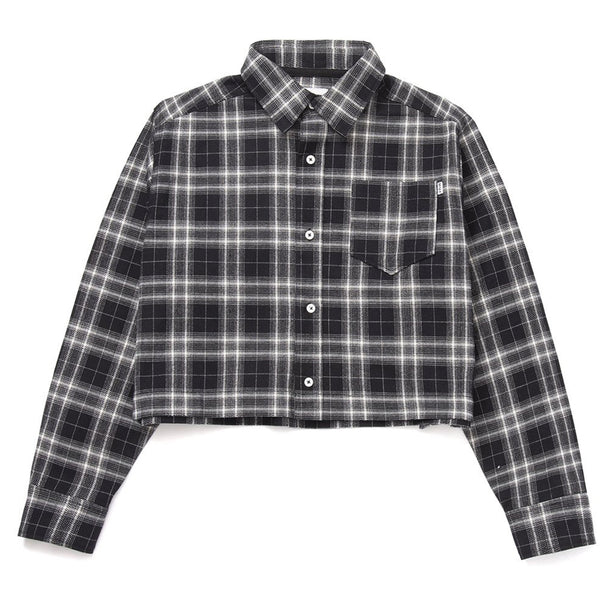 Women's Crop Flannel Shirt