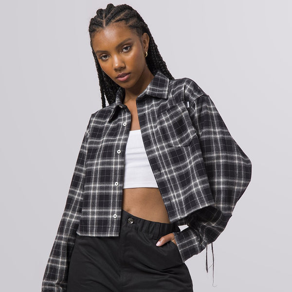 Women's Crop Flannel Shirt