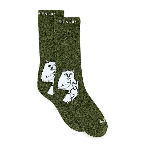 Lord Nermal Socks (Green-Grey Speckle)