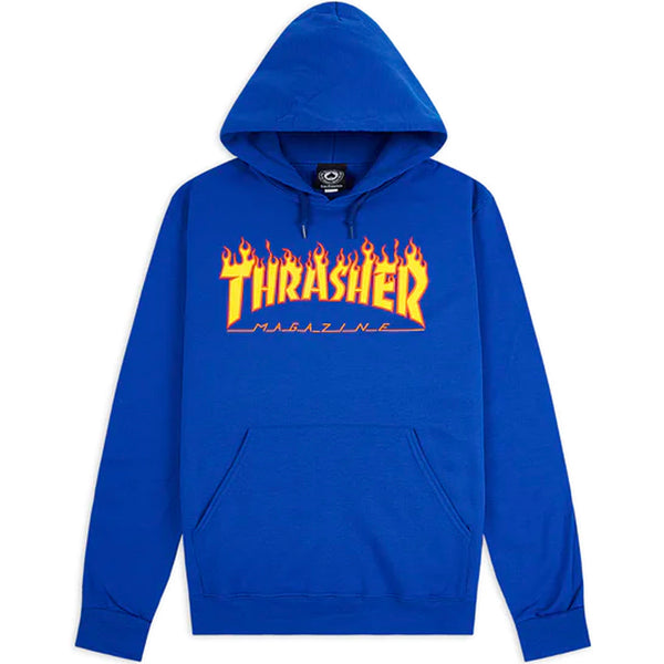 Thrasher hoodie best sale with blue flames