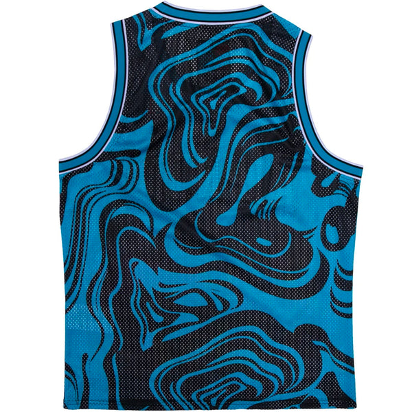 RIPNDIP Psychedelic Basketball Jersey (Black / Blue)