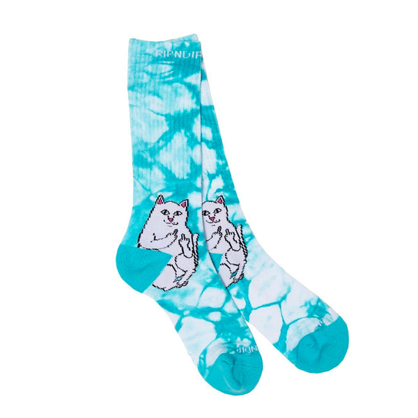 RIPNDIP Lord Nermal socks in (Blue Tie Dye)