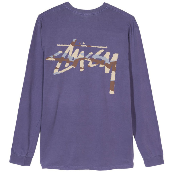 Stussy Camo Stock Pocket LS Tee (Purple)