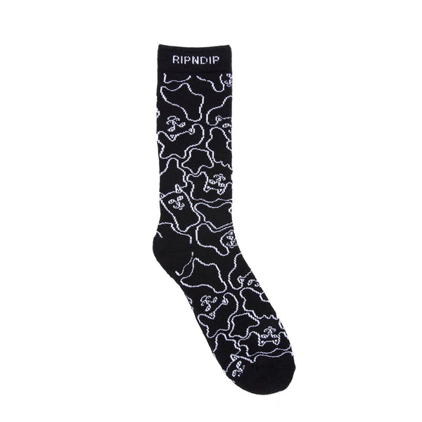 RIPNDIP Nerm Line Camo Socks (Black)