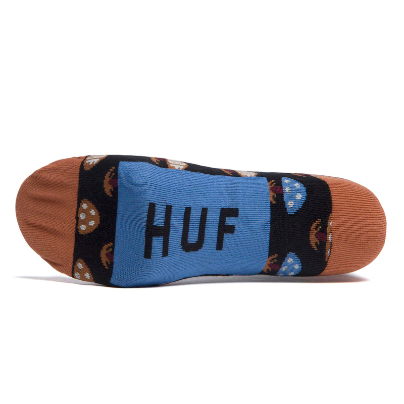 Womens Shroom 1/4 Sock (Black)