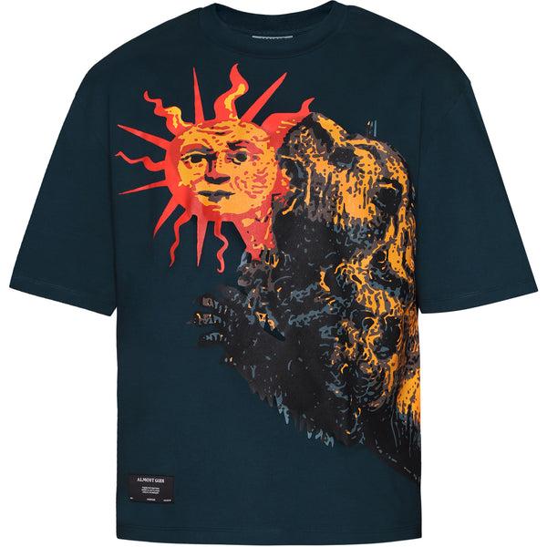 Almost Gods Lion Eats Sun Tee (Sea Green)