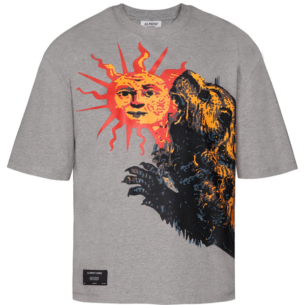 Almost Gods Lion Eats Sun Tee (Grey)