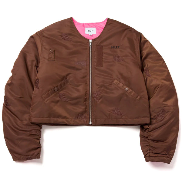 PAISLEY SATIN BOMBER JACKET