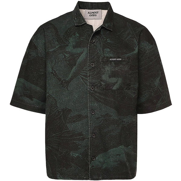 STONEWASHED "PROVIDENCE" SHIRT (GREEN)