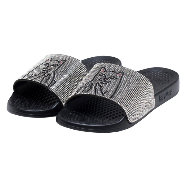 Lord Nermal Slides (Rhinestone Black)