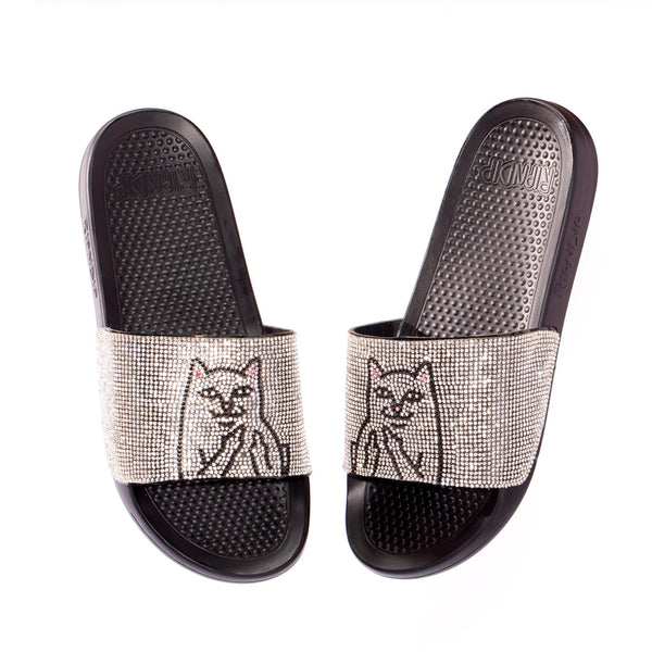 Lord Nermal Slides (Rhinestone Black)