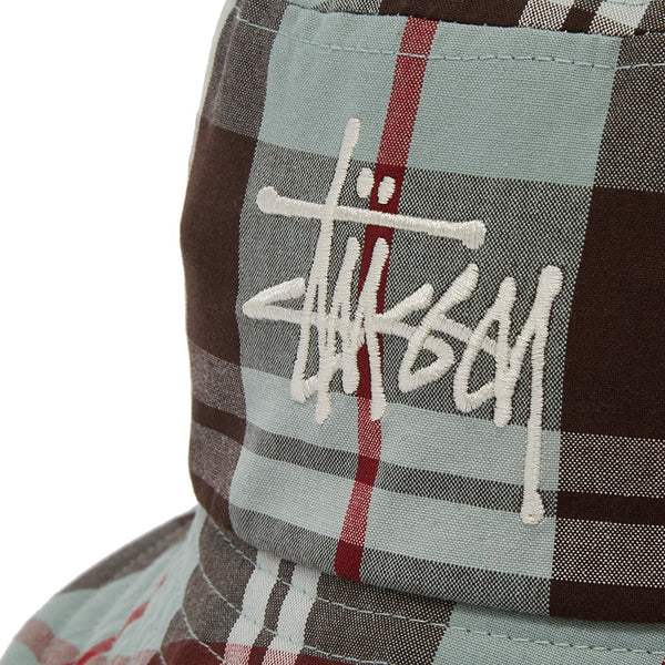 Stussy Big Logo Madras Bucket Hat