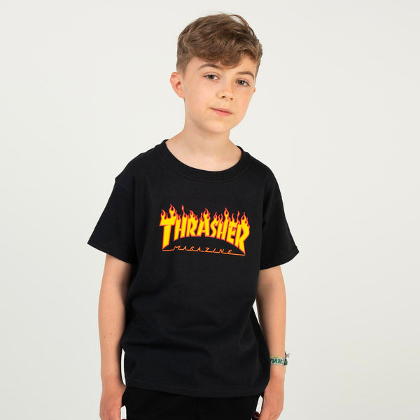 Youth Flame Logo Tee (Black)