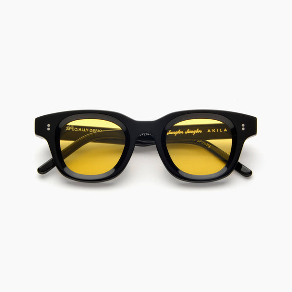 Go Away Evil Sunglass (Black/Yellow)